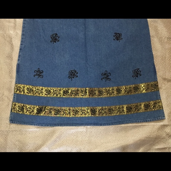 Maxi Length Denim Jumper/Dress / 90’s Vintage - Picture 5 of 9